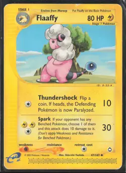 Flaaffy Uncommon Aquapolis 047/147 HP Pokemon Card - Image 1