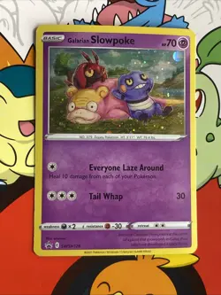 Pokemon Galarian Slowpoke SWSH126 HD Galaxy Swirl Black Star Promo Card 2021 NM - Image 2
