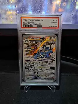 Pokemon Metagross TCG Illustration Rare Card Temporal Forces SV05 178/162 PSA 10 - Image 1