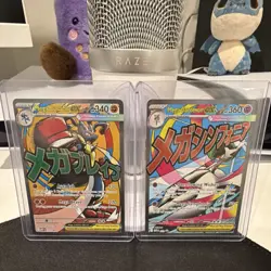 Pokemon Mega Lucario EX & Mega Gardevoir EX Holo Card Lot Poster Collection AH - Image 1