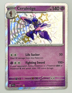 Pokemon Card Ceruledge 162/091 Scarlet Violet Paldean Fates Shiny Rare NM - Image 1