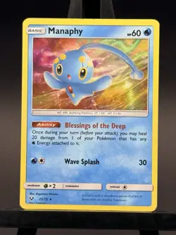 Manaphy 25/73 Shining Legends Holo Rare Pokemon Card - Image 1