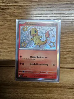 Pokemon TCG Charmander Paldean Fates 109/091 Shiny Card - Image 1