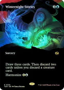 Winternight Stories Foil Borderless Tarkir: Dragonstorm NM MTG - Image 1