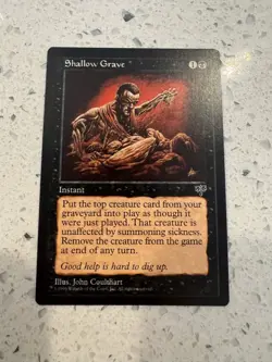 MTG Shallow Grave Mirage (Magic the Gathering, Ungraded Excellent) - Image 1