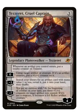 1x MTG Tezzeret Cruel Captain - Edge Of Eternities Mythic! NM Mint! - Image 1