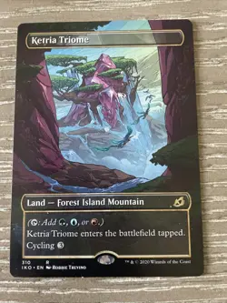 MTG Ketria Triome Lair Of Behemoths MTG NM Magic: The Gathering Borderless - Image 1