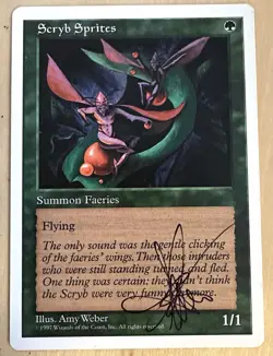 MTG ARTIST PROOF WB Scryb Sprites AP Time Walk Sketch Art Amy WEBER - Image 2