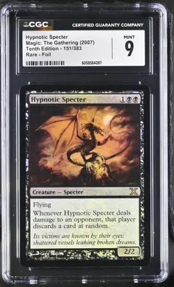 HYPNOTIC SPECTER 10th Edition Foil Rare CGC 9 MTG [Nostalgium] - Image 1