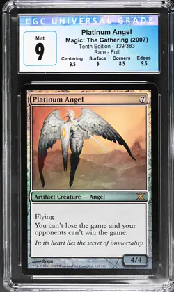 PLATINUM ANGEL 10th Edition Foil Rare CGC 9 MTG [Nostalgium] - Image 1