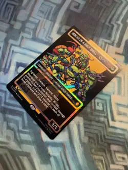 MTG Borderless Surge Foil Heroes in a Half Shell (0096) NM-/EX+ Commander: TMNT - Image 2