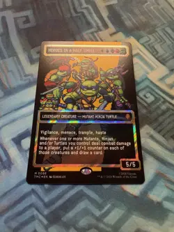 MTG Borderless Surge Foil Heroes in a Half Shell (0096) NM-/EX+ Commander: TMNT - Image 4
