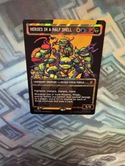 MTG Borderless Surge Foil Heroes in a Half Shell (0096) NM-/EX+ Commander: TMNT - Image 5