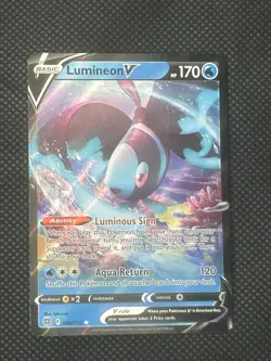 Lumineon V 040/172 Sword & Shiled: Brilliant Stars Ultra Rare Holo Pokemon TCG - Image 1