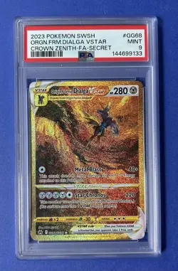 2023 Pokemon SWSH Orgn.Frm.Dialga VStar Crown Zenith FA Secret #GG68 PSA 9 MINT - Image 1