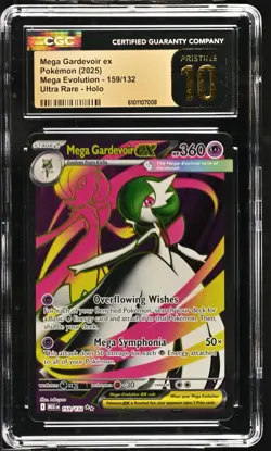Pokemon Mega Gardevoir ex 159/132 Ultra Rare Mega Evolution - CGC 10 PRISTINE - Image 1