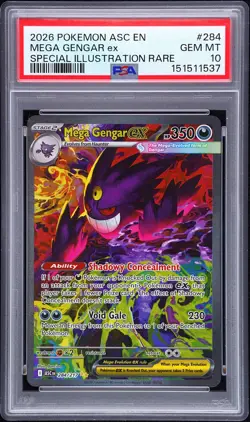2026 POKEMON ASC EN-ASCENDED HEROES #284 MEGA GENGAR EX PSA 10 - Image 1