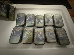 Pokemon Shining Fates Mini Tin Booster Box Set 10 Tins Kyogre Celebi Reshiram - Image 1