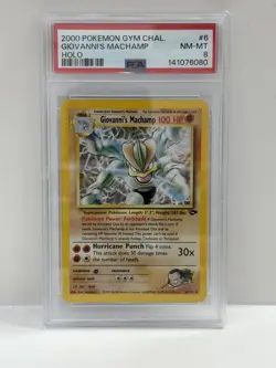 2000 Pokemon Gym Challenge Giovanni's Machamp 6/132 Holo Rare PSA 8 NM-MT - Image 1