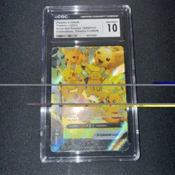 2021 POKEMON BLACK STAR PROMO SWSH141 CELEBRATIONS PIKACHU V-UNION CGC 10 GEM MT - Image 1