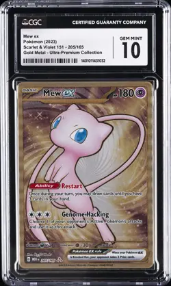 2023 POKEMON SCARLET & VIOLET 151 #205/165 MEW EX CGC 10 GEM MINT - Image 1