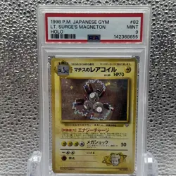 Pokemon PSA 9 Lt. Surge’s Magneton Japanese Gym Holo Rare - Image 1