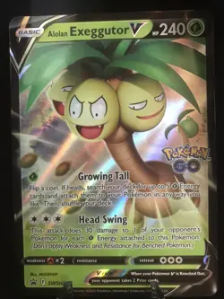 Pokemon TCG Alolan Exeggutor V SWSH Black Star Promos SWSH225 Holo Promo - Image 1