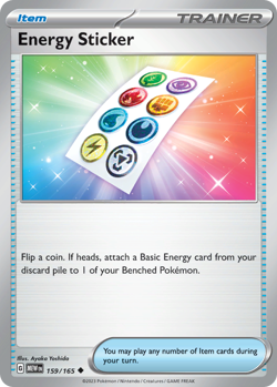 Energy Sticker 159/165 151 Pokemon Reverse Holo Near Mint - Image 1