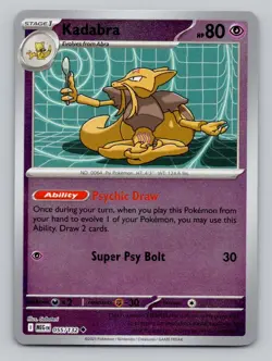 Reverse Holo Kadabra 055/132 Uncommon ME01: Mega Evolution Pokemon - Image 1