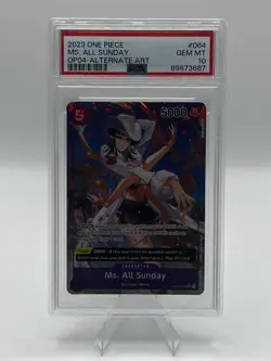Ms. All Sunday Op04-064 (SR) One Piece PSA 10 Robin Live Action - Image 1