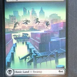 Magic: The Gathering Swamp Land Card Teenage Mutant Ninja Turtles Wizards Engli… - Image 1