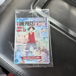 One Piece Monkey D. Luffy US Voyage College Basketball Promo Card (Mint - New) - Image 1