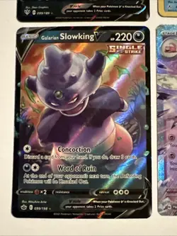Pokemon SLOWBRO & SLOWKING 4 Card Lot ~ V EX HOLO Galarian - Image 3