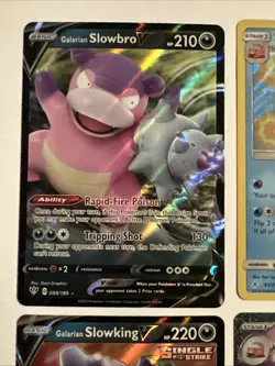 Pokemon SLOWBRO & SLOWKING 4 Card Lot ~ V EX HOLO Galarian - Image 4