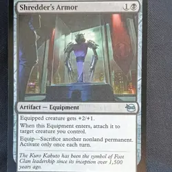 Magic: The Gathering Shredder's Armor Artifact Equipment Card English - Image 1