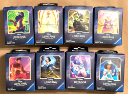 Disney Lorcana Deck Box Lot Of 8 New In Package (80 Card Deck Box) - Image 1