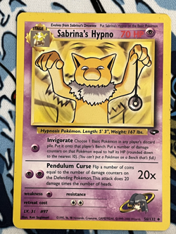 Sabrina's Hypno 56/132 Gym Challenge Regular Pokemon Card LP - Image 1