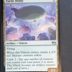 Magic: The Gathering Turtle Blimp Artifact Creature Vehicle Card - Image 1