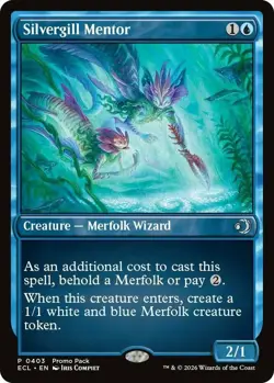 Silvergill Mentor - Dark Frame Promo Light Play, English Magic the Gathering MTG - Image 1