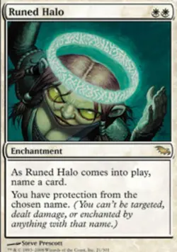 MTG - Runed Halo - Shadowmoor - NM, English Magic FLAT RATE SHIP - Image 1