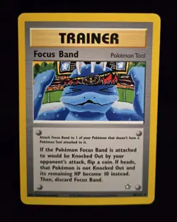 Pokemon TCG - FOCUS BAND - 86/111 - RARE - UNLIMITED - NEO GENESIS 2000 - LP/NM - Image 1