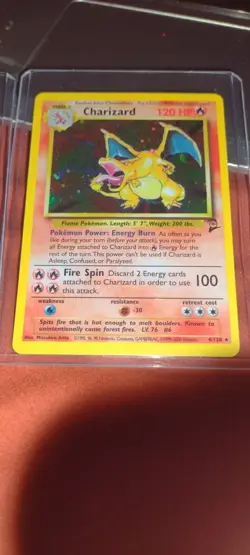 Charizard Base Set 2 Pokemon Holo English Card 4/130 - Image 3