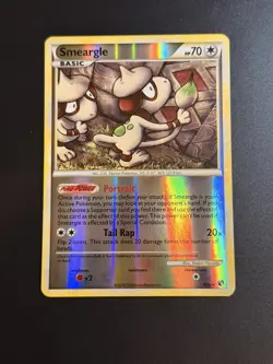 Smeargle ⭐ 8/90 Reverse Holo Rare HGSS Undaunted 2010 Pokemon NM - Image 1
