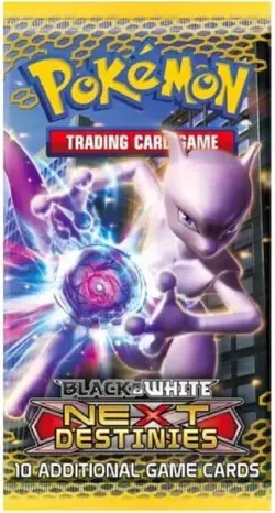 Pokemon TCG 2012 Black & White Next Destinies Booster Pack Sealed Mewtwo Art - Image 1