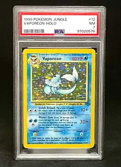 1999 POKEMON JUNGLE #12 VAPOREON-HOLO PSA 7 NM - Image 1