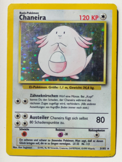 Pokemon Karte * CHANEIRA 3/102 Holo * Base Set * Original - Image 2