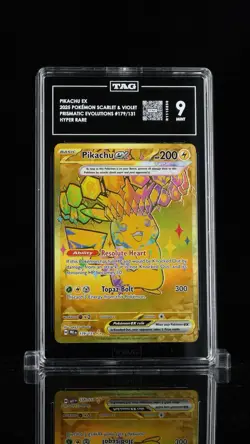 Pokemon Pikachu Prismatic Evolutions TAG 9 #179/131 Hyper Rare - Image 1