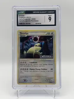 Snorlax 33/95 Holo STAMP Call Of Legends Pokemon CGC 9 MINT Prerelease - Image 1