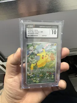 2024 POKEMON BLACK STAR PROMOS ADVENTURE CHEST #088 PIKACHU CGC 10 GEM MINT - Image 1