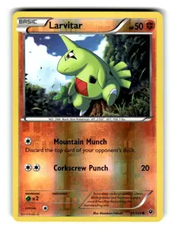 Pokemon XY Fates Collide Larvitar 41/124 Reverse Holo - Image 1